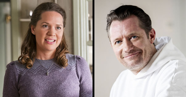 Amalie Dollerup hylder kollegaen Jens Jacob Tychsen på hans 50 års fødselsdag