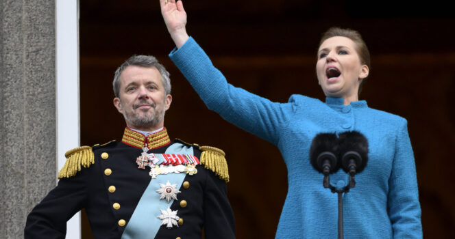 KOng frederik and Mette Frederiksen