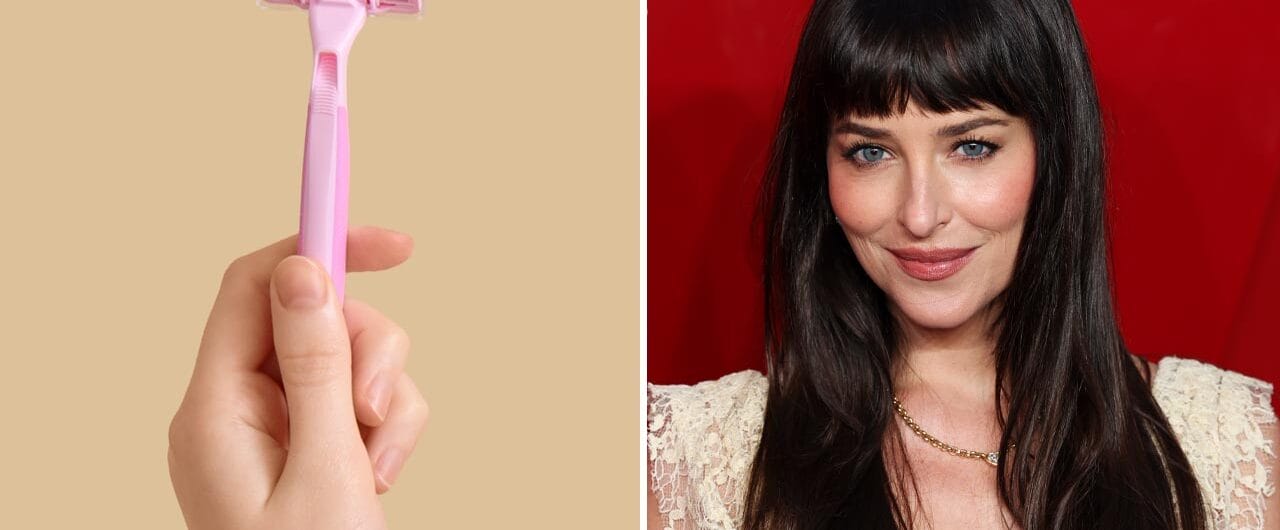 Dakota Johnson, depilando-se