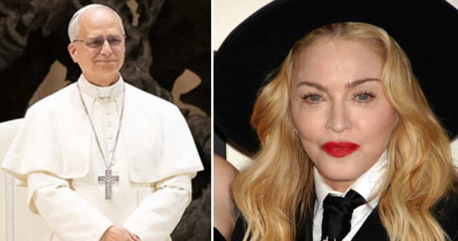 Papa Leone e Madonna.