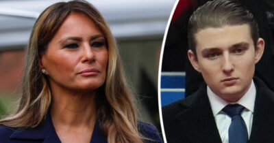 Melania e Barron Trump.