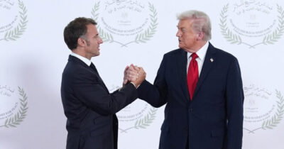 Emmanuel Macron e Donald Trump.