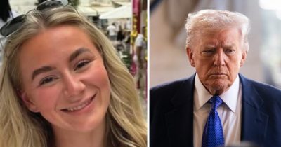 Lucy Harrisson e Donald Trump.