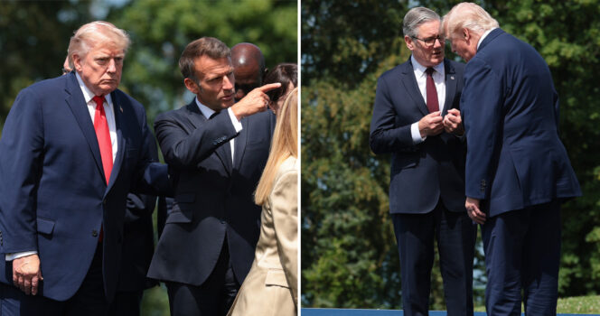 Donald Trump e Emmanuel Macron.