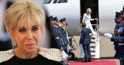 Brigitte Macron vliegtuig