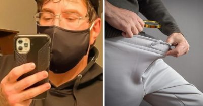 Homme regardant son pénis