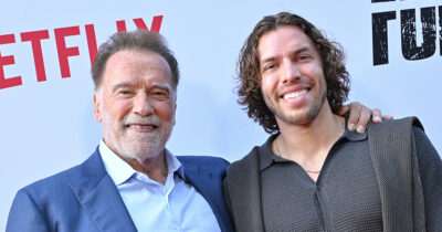 Arnold Schwarzenegger et son fils Joseph Baena