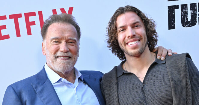 Arnold Schwarzenegger et son fils Joseph Baena