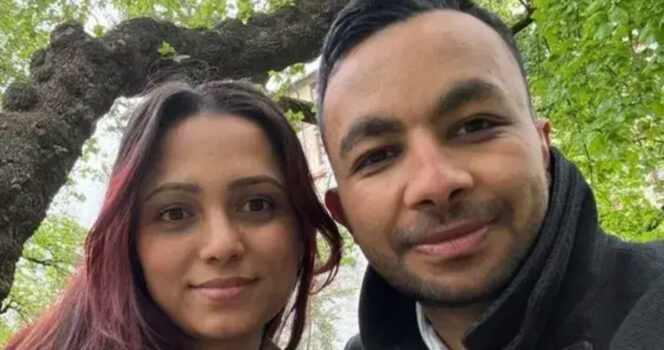Pramod Poudel et sa femme