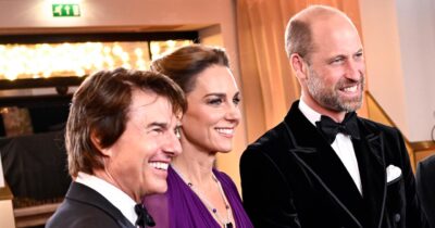 Tom Cruise, Catherine, Princesse de Galles, le Prince William, Prince de Galles et David Beckham assistent à l'avant-première mondiale et à la Représentation Royale du Film™ de « Digger » le 22 septembre 2026 à Londres, en Angleterre.